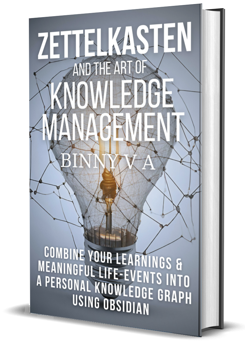 Book Cover: Zettelkasten and the Art of Knowledge Management by Binny V A
